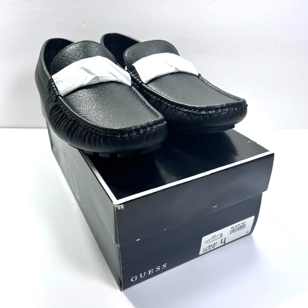 GUESS Alai Moc Toe Slip On Driving Loafers Men's Shoes Black 10.5 M